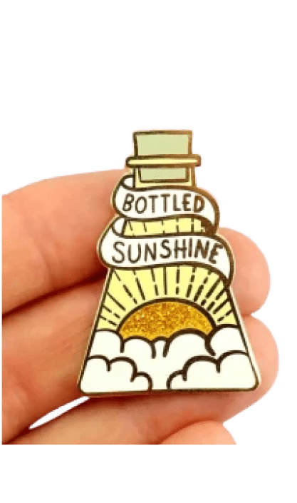 Bottled sunshine badge
