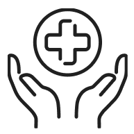 illustration of someone holding a medical cross in their hand