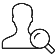 illustration of person with a magnifying glass