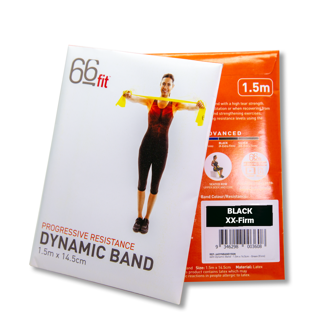 Black strongest resistance 1.5 metre flat exercise band