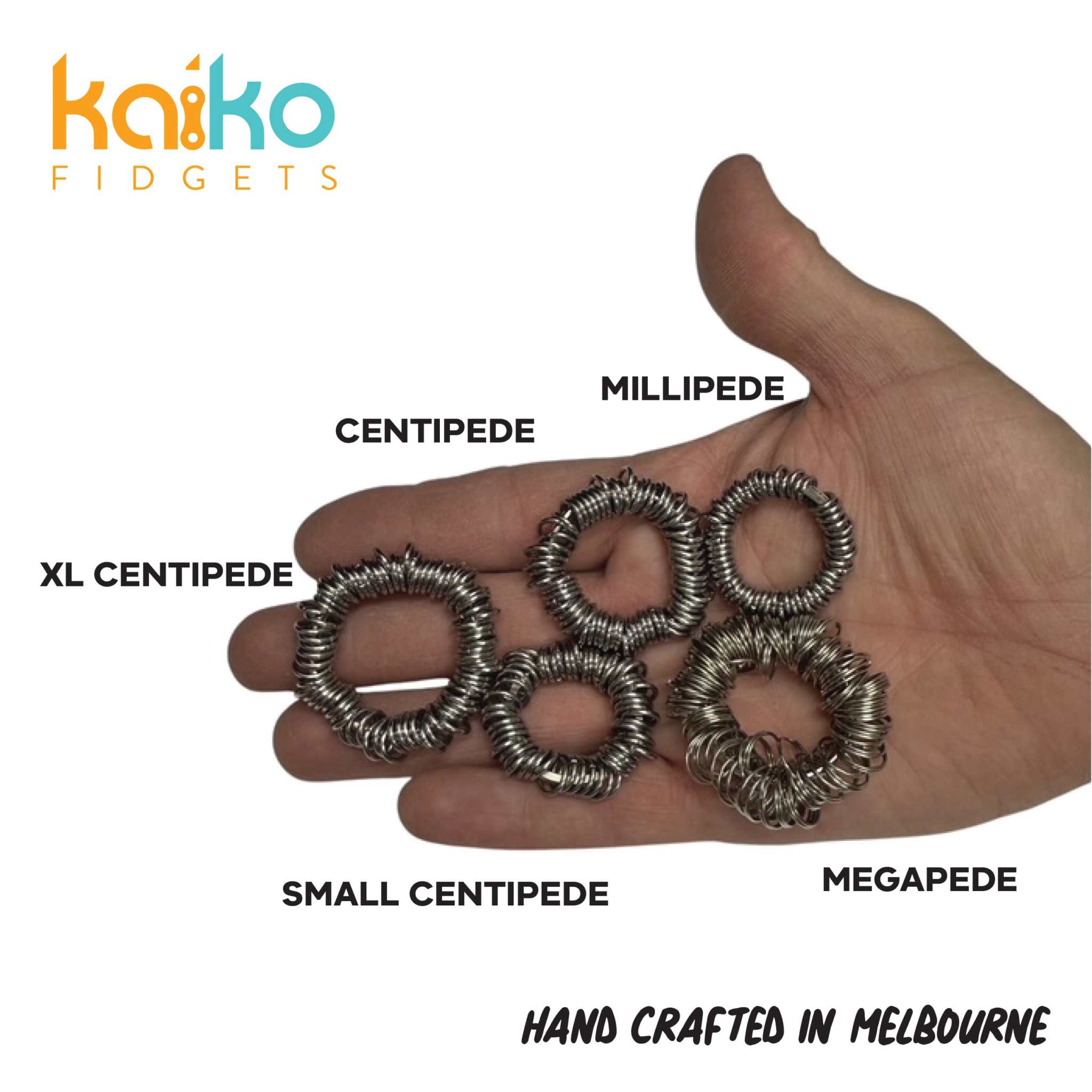 Small loop of plain stainless steel rings held between two fingers