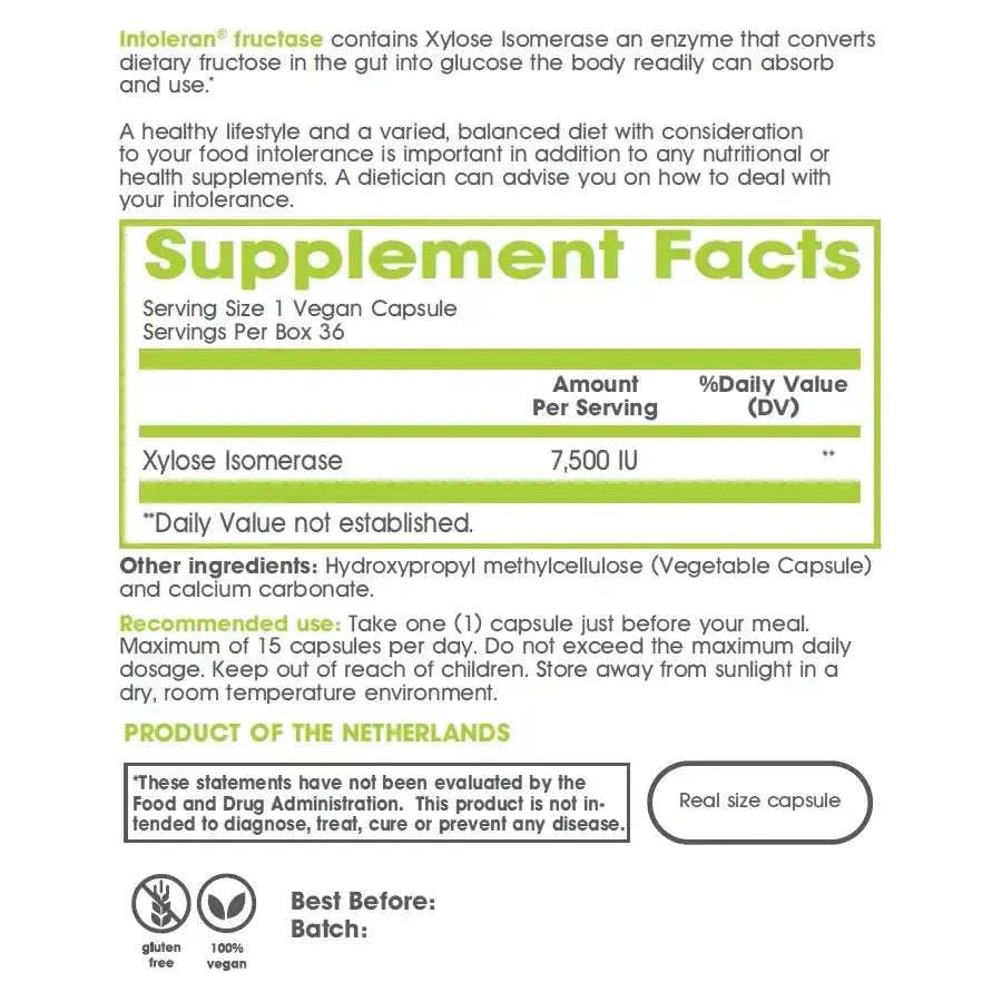 Nutritional Info | Fructase | Fructose Intolerance Enzyme | Active Health Clinic