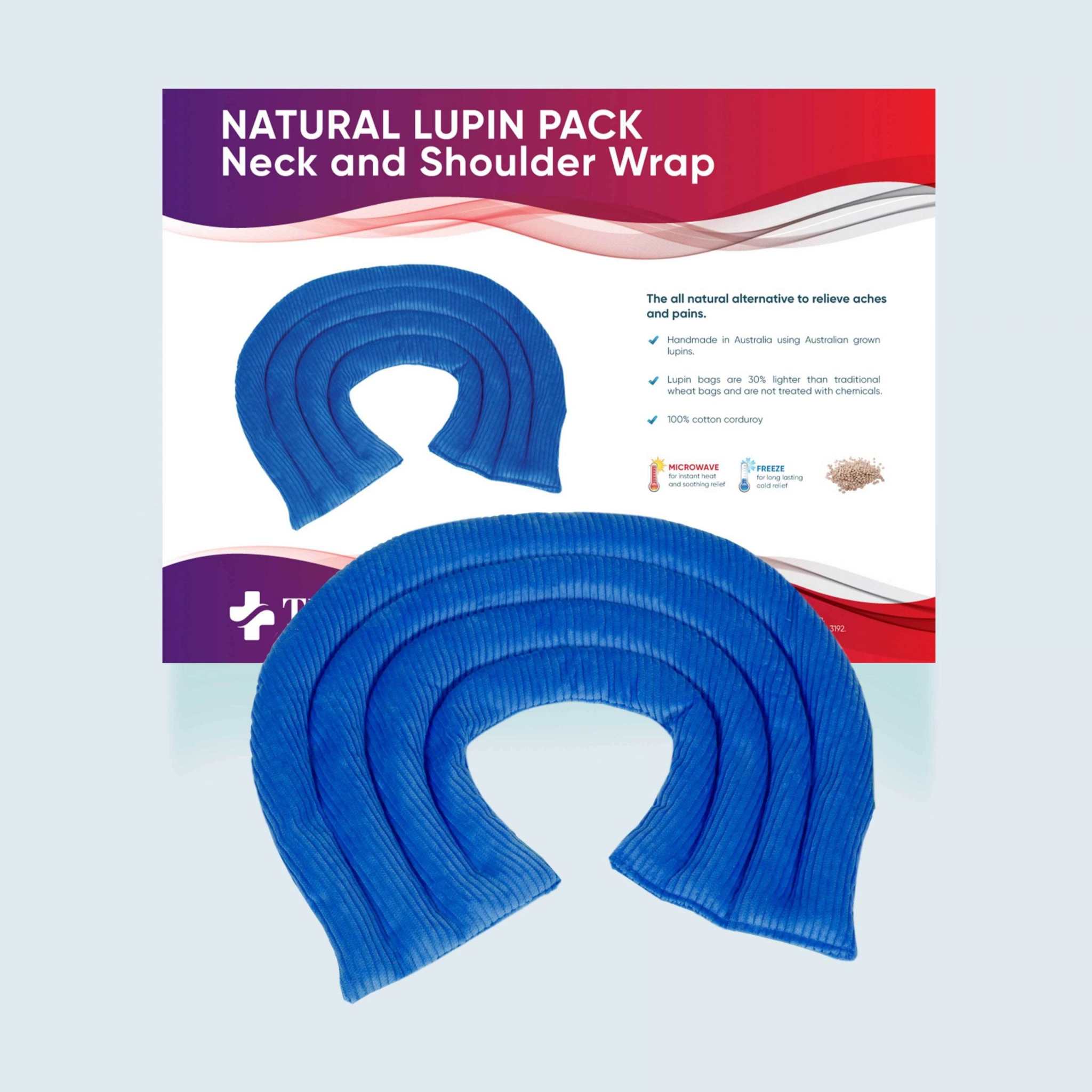 Neck & Shoulder Natural Lupin Heat Pack Blue 