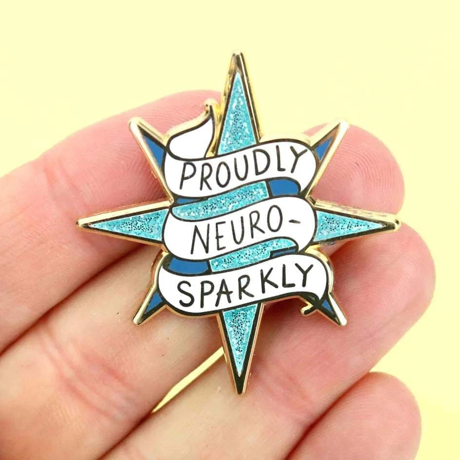 Proudly Neuro-Sparkly Lapel Pin 