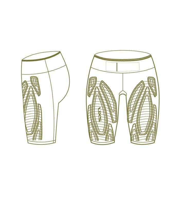 LIGHT SPEED MID-RISE COMPRESSION SHORTS (20-25 mmhg) 