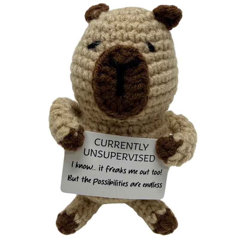 Mini crochet hand-made plush animals, small portable crochet toys for encouragement and gifts