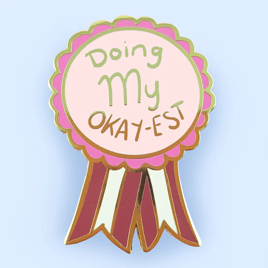 Doing my Okay-est Lapel Pin 