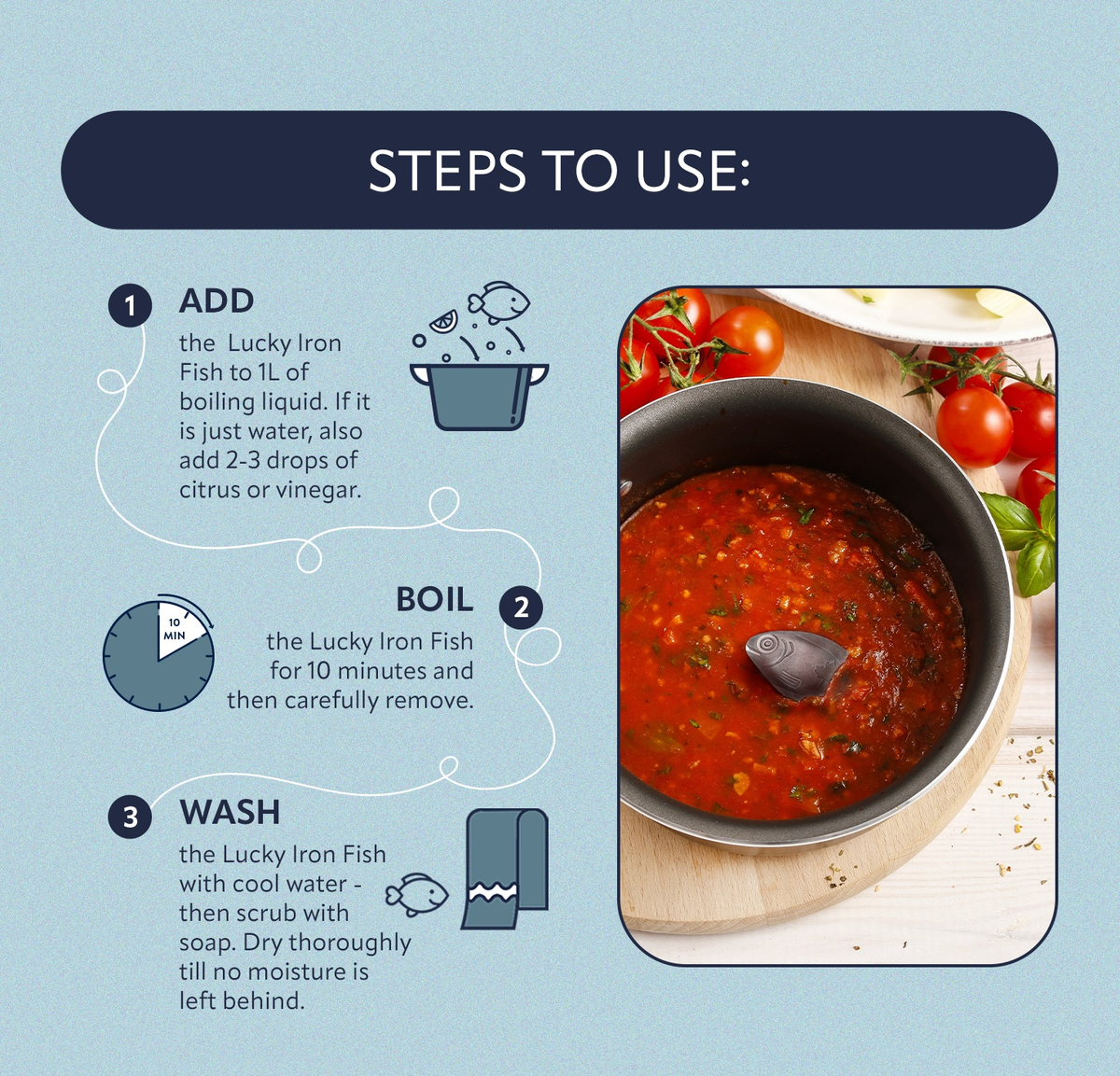 Lucky Iron Fish - Enhance Your Meals with Natural Iron Enrichment