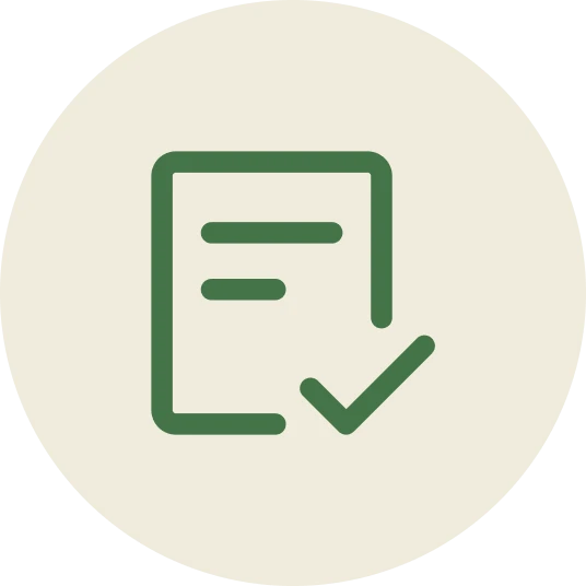Checklist icon symbolising a personalised care plan
