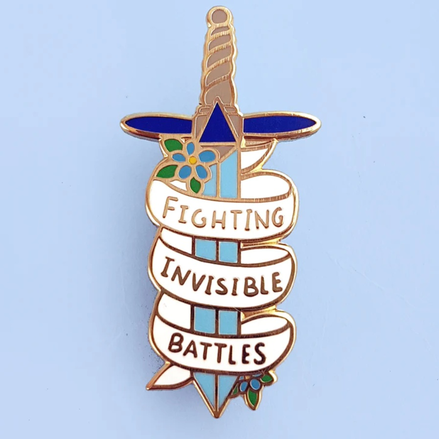 Fighting Invisible Battles Lapel Pin 