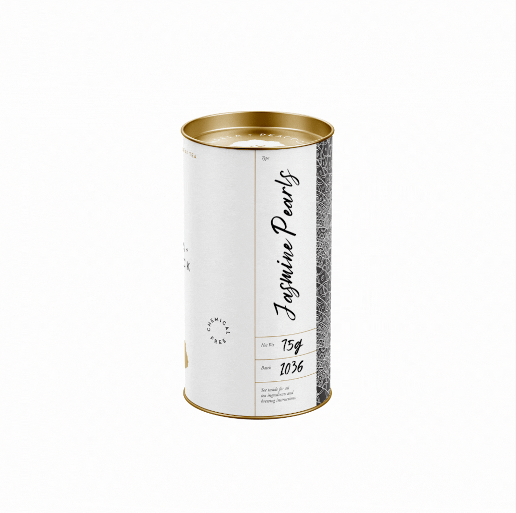Impala & Peacock Jasmine Pearls tea canister